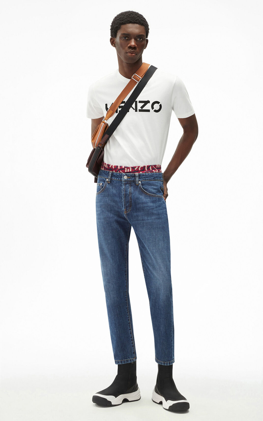 Jeans Kenzo Cropped Hombre Azul Marino Azules - SKU.7103261